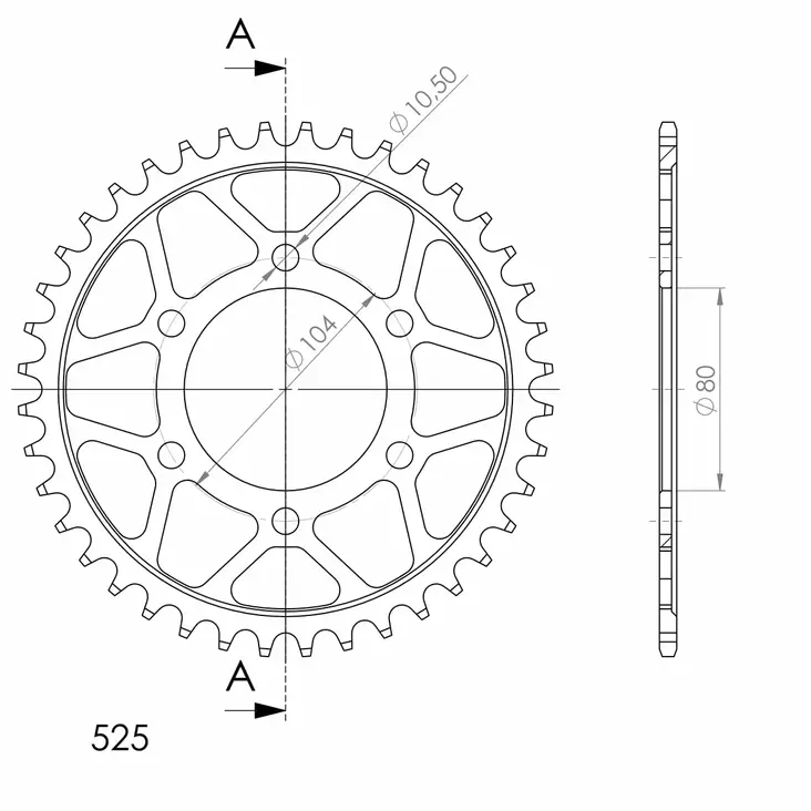 Supersprox / JT Rear sprocket 1489.40 - MC Bakdrev - 27-2-1489-40 - 1