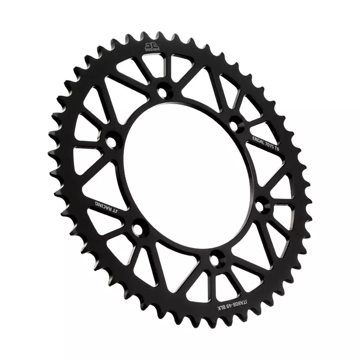 JT Bakdrev Aluminium 7075 T6 Svart JTA808.49BLK - Motocross bakdrev - 274-A808-49-0 - 1