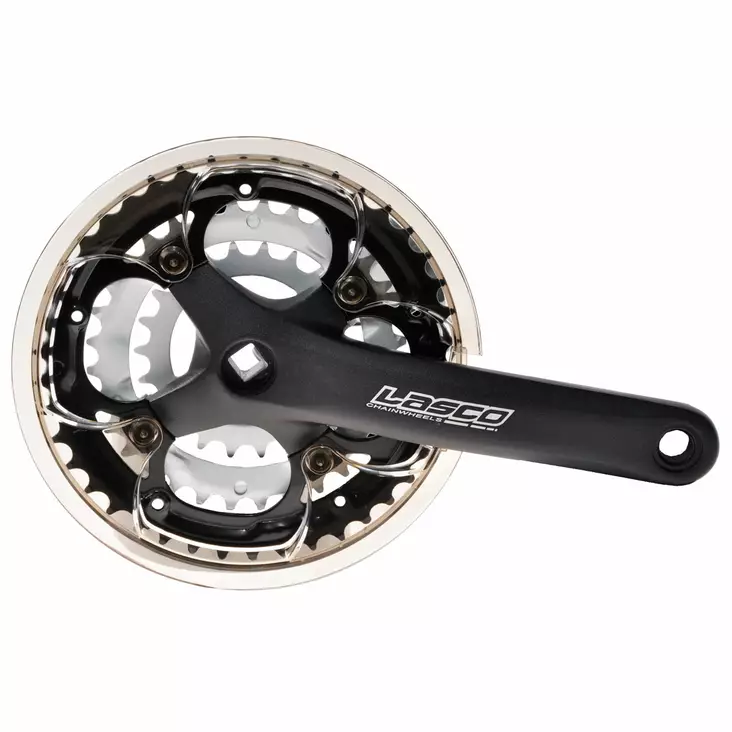 Vevparti LASCO 42/32/22, 175mm Alu, kvadratisk, djup 0mm, med kedjeskydd - Pedalvevspar - 69500 - 1