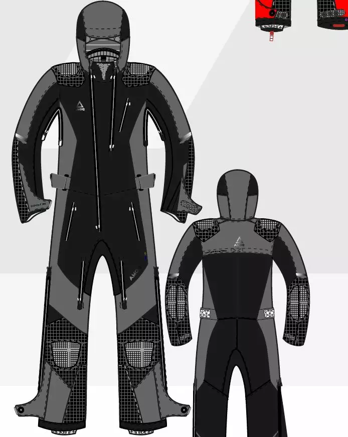 AMOQ Rocket skoteroverall, svart/grå - Skoteroveraller - 645-22142509-0 - 1