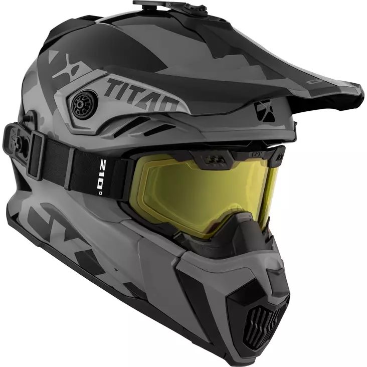 CKX Titan Airflow skoterhjälm + goggles, Extra grå - Snöskoterhjälmar - 58-2300 - 1