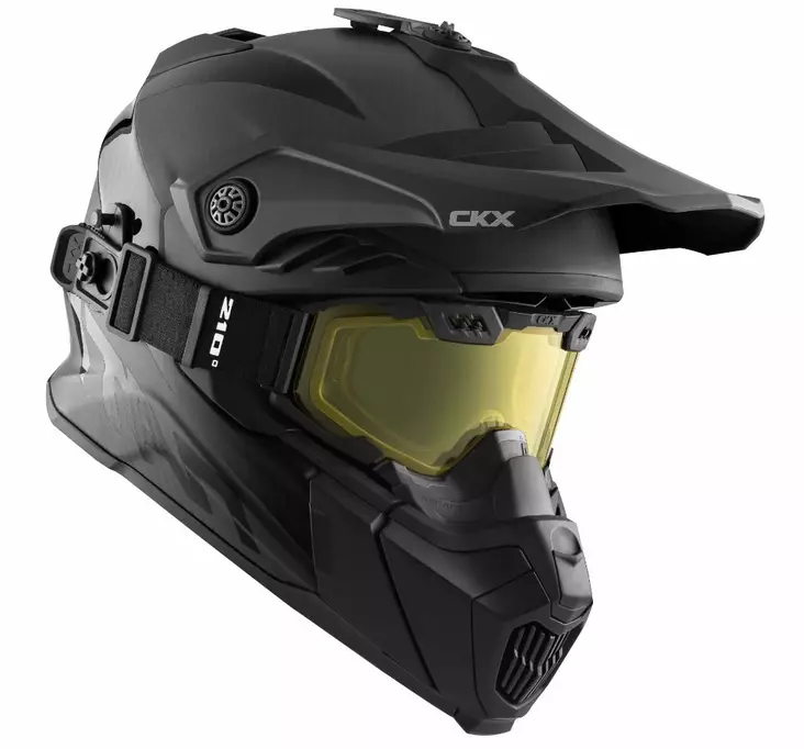 CKX Titan Airflow skoterhjälm + goggles, matt carbon - Snöskoterhjälmar - 58-2200 - 1