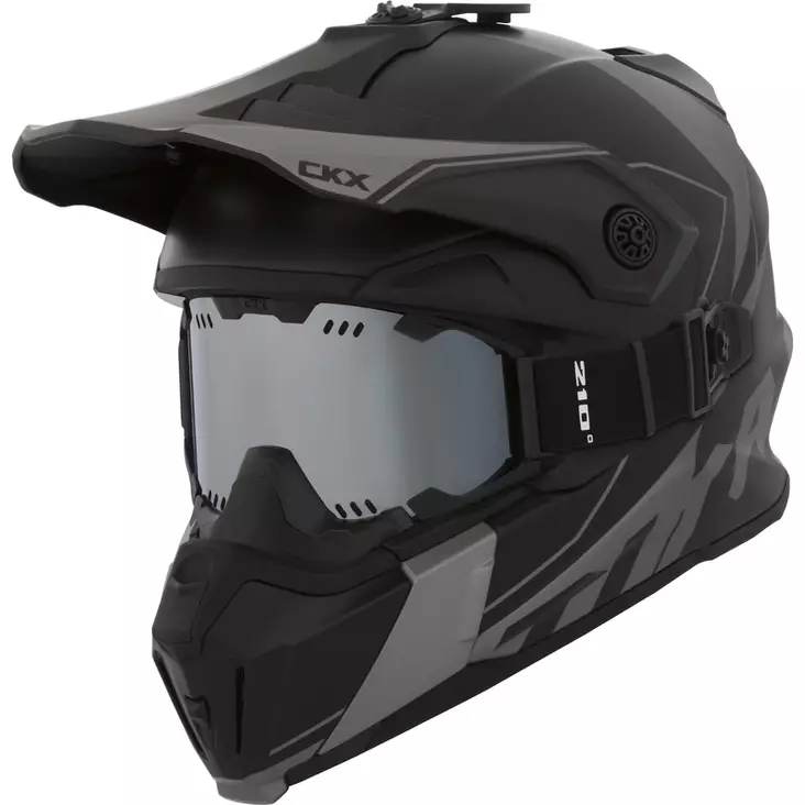 Skoterhjälm + goggles CKX Titan Cliff, grå - Snöskoterhjälmar - 58-8005-0 - 1