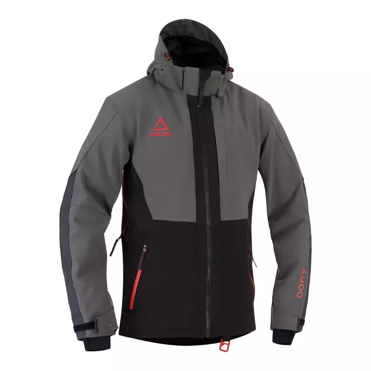 AMOQ Flex skoterjacka, svart/grå/röd - Skoterjackor - 645-23060496-0 - 2