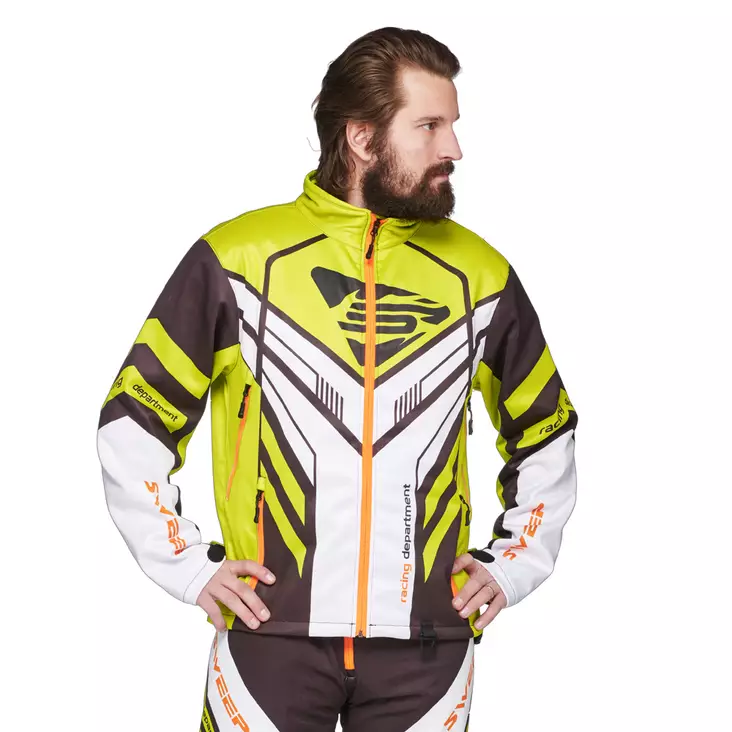 Skoterjacka Sweep Racing Division 2.0, vit/svart/gul/orange - Skoterjackor - 537-2043-0 - 1