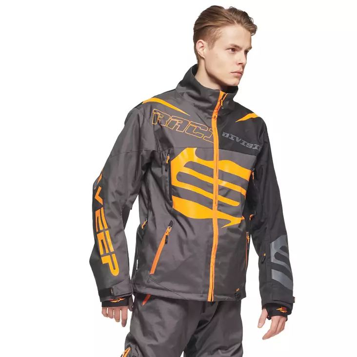 Skoterjacka Sweep Racing Division, grå/svart/orange - Skoterjackor - 532-9024-0 - 1