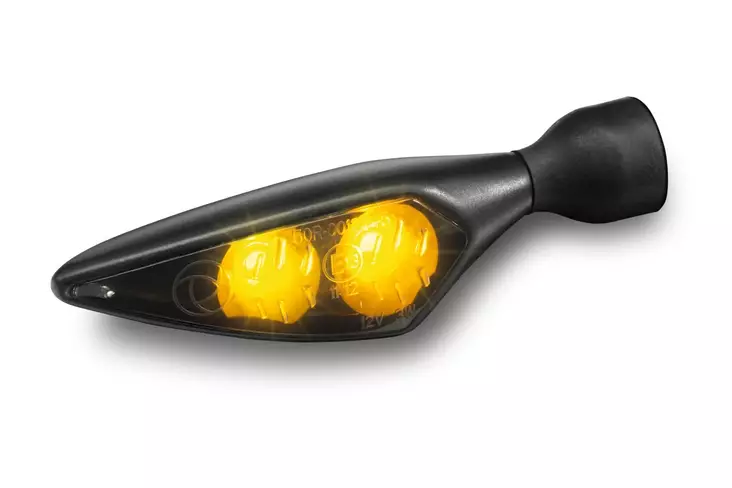 Kellermann micro Rhombus Dark black Front right/Rear left** with strongly tinted - MC Blinkers - 152-148150 - 1