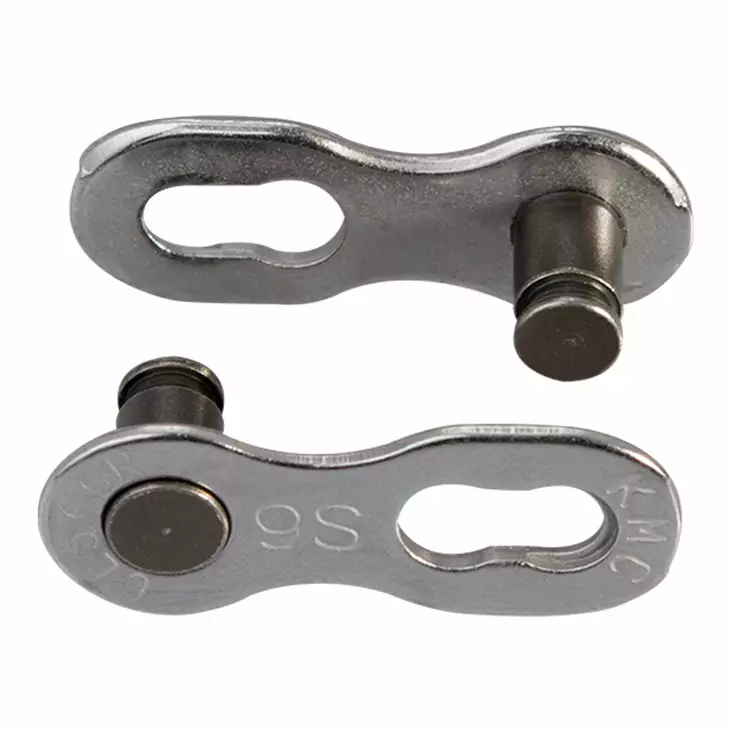 Kedjelås KMC 9R EPT, silver 2st/förp - Kedjor med 9 växlar - C09EPTR00 - 2