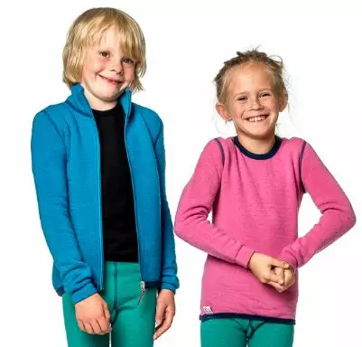 Woolpower KIDS Full Zip Jacket 400 Sea Star Rose - Underställ - 582-32346402-0 - 1