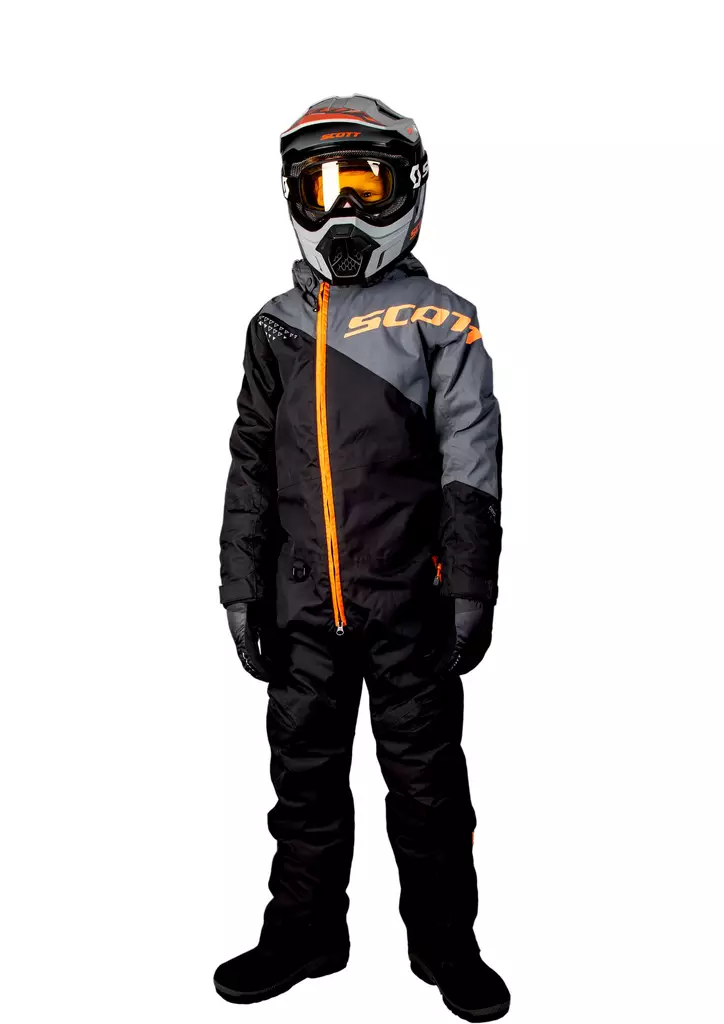 Skoteroverall Scott Dryo Junior, svart/orange - Skoterutrustning för barn - 623-2033-100 - 1