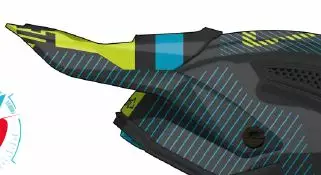 Leatt Skärm GPX 4.5 Svart/Lime - Hjälm reservdelar - 683-194502-0 - 1