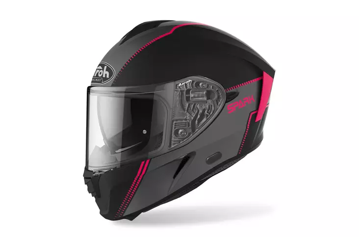 Motorcykelhjälm Airoh Spark Flow, matt pink - MC integralhjälmar - 57-20923-0 - 1