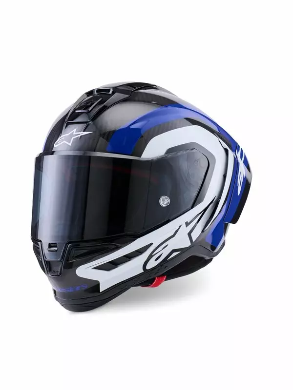 Moottoripyöräkypärä Alpinestars Supertech S-R10 Arius, musta/valkoinen/sininen - MC integralhjälmar - D527480 - 1