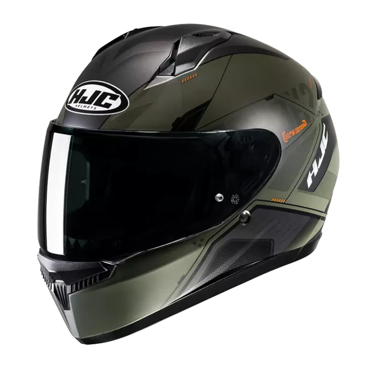 Motorcykelhjälm HJC C10 Inka, grön/svart MC7SF - MC integralhjälmar - 630-23117-0 - 1