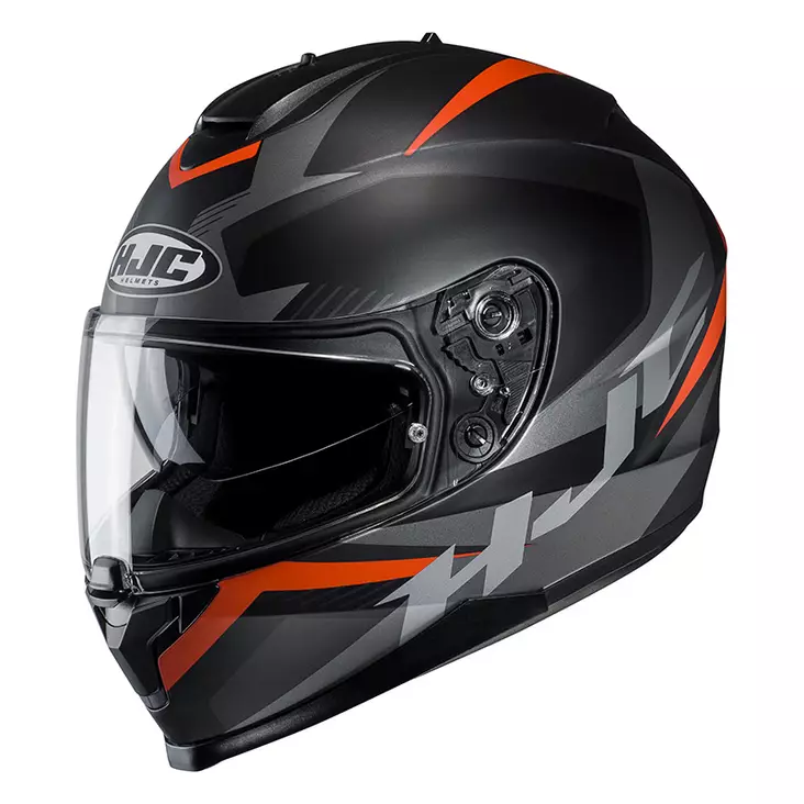 HJC Hjälm C 70 Tronky Mattsvart/Vit/Orange MC7SF - MC integralhjälmar - 630-1973-0 - 1