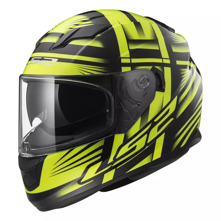LS2 Hjälm FF320 STREAM BANG svart/ Hi-Vis gul - MC integralhjälmar - 636-7021-0 - 1