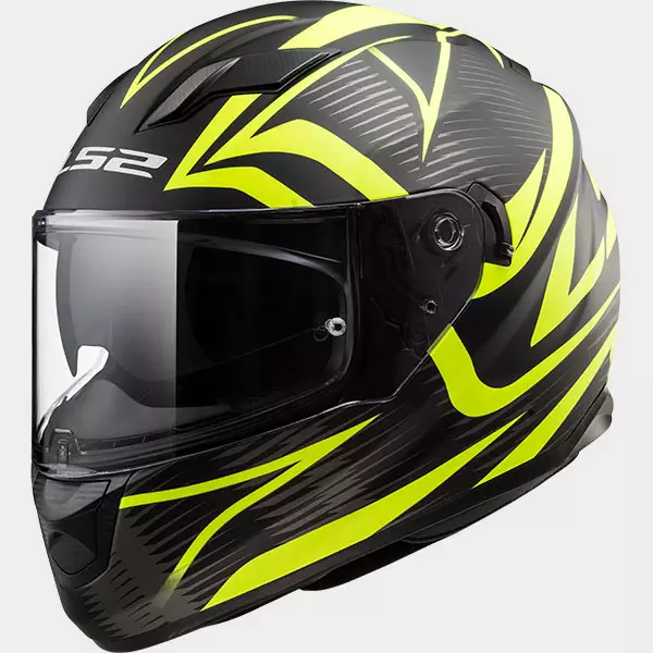 LS2 Hjälm FF320 STREAM JINK matt svart Hi-Vis yellow - MC integralhjälmar - 636-8013-0 - 1