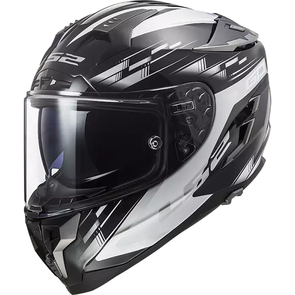 LS2 Hjälm FF327 Challenger GP Svart/Vit - MC integralhjälmar - 636-1906-0 - 1