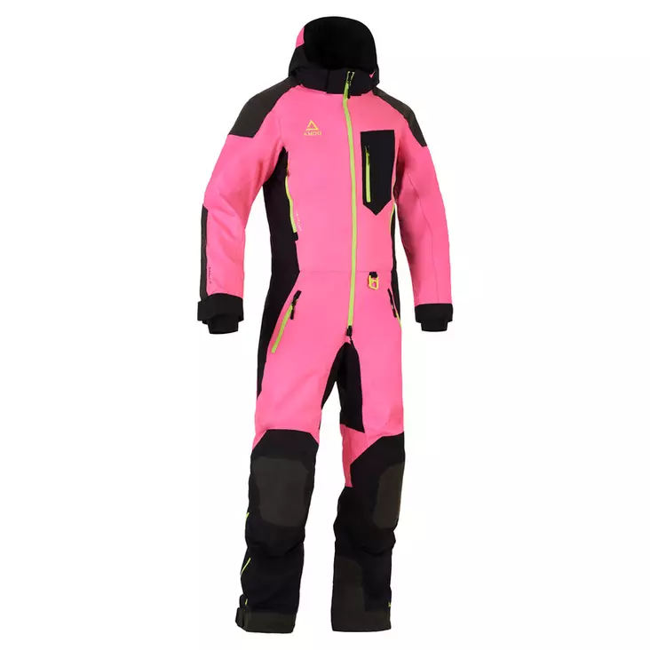 Damer skoteroverall AMOQ Eclipse, rosa/svart/gul - Skoteroveraller - 645-23152264-0 - 2