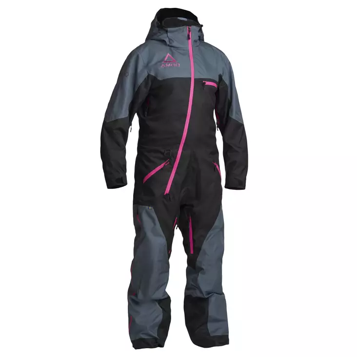 AMOQ Void damer skoteroverall, svart/grå/rosa - Skoteroveraller - 645-22151496-0 - 1