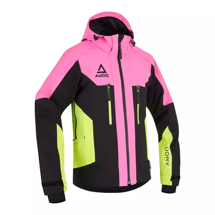Dam skoterjacka AMOQ Aspect, rosa/svart/gul - Skoterjackor - 645-23050364-0 - 1