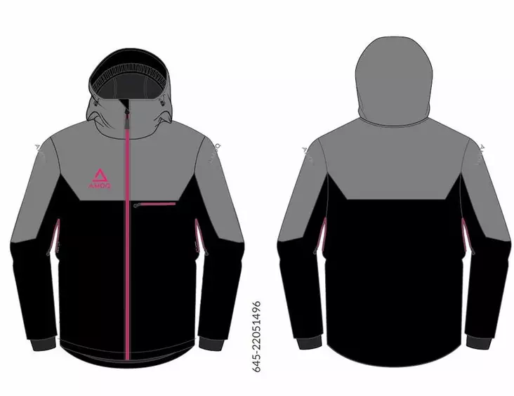 AMOQ Void damer skoterjacka, svart/grå/rosa - Skoterjackor - 645-22051496-0 - 1