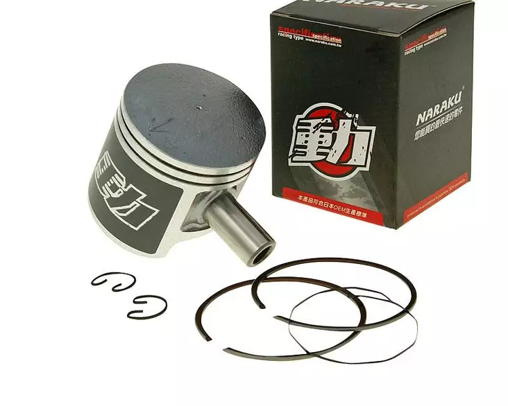 Naraku Kolvsats, 70cc , Peugeot-skoter 2-T luft-/vätskekyld - Kolvar - 301-0963-70 - 1