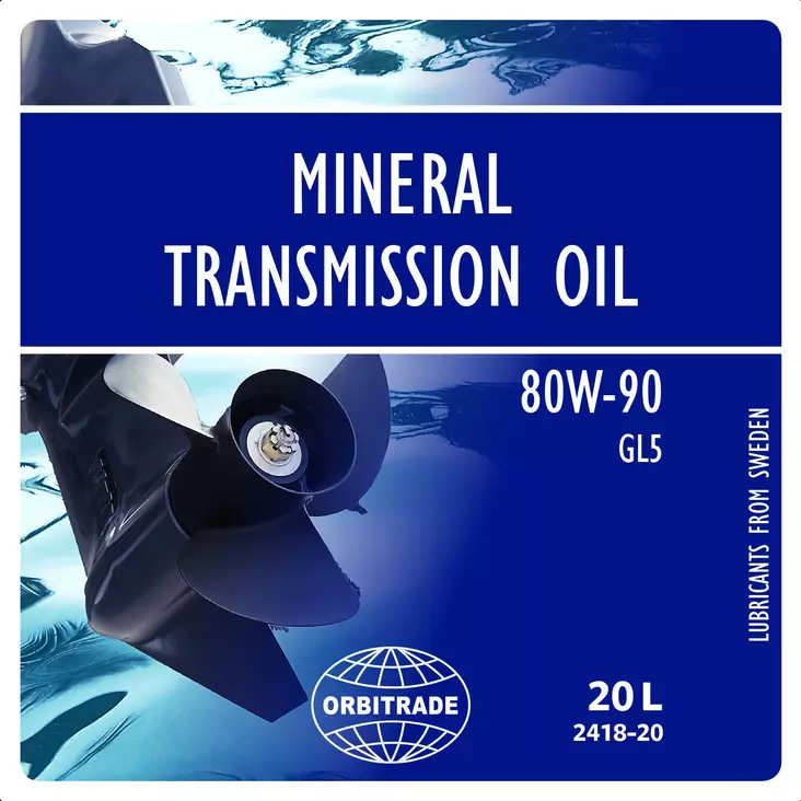 Orbitrade, Gear oil mineral 80W-90 20L Bag in box - Marin oljor - 117-6-2418-20 - 1