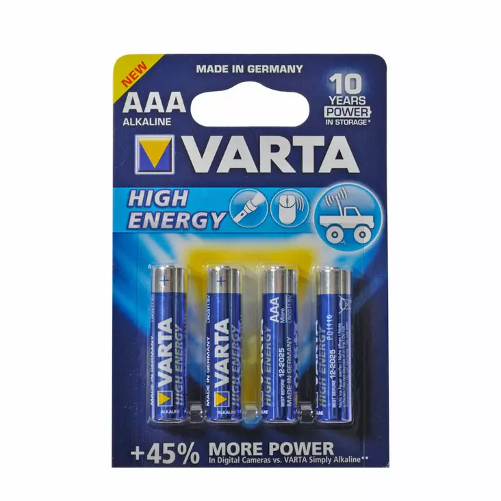 Batteri VARTA LR03 AAA 1, 5V, 4st/förp - Lyktor och delar - 62720 - 1