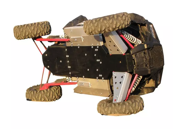 Iron Baltic hasplåt komplett sats Polaris RZR 1000 XP - ATV aluminium hasplåtar - 0214200 - 1
