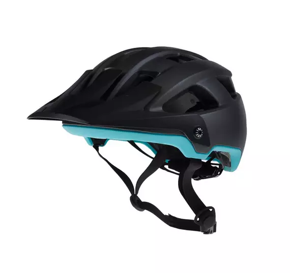 Cykelhjälm GTX Enduro, 55-59 cm, matt grå/blå, med justeringsband - Cykelhjälmar - 93130 - 1