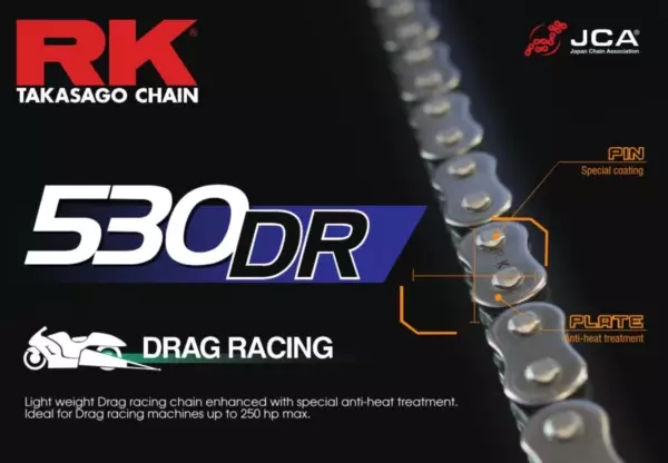 RK 530 DR Drag Race Chain - MC Kedjor - 282-530120-160 - 1
