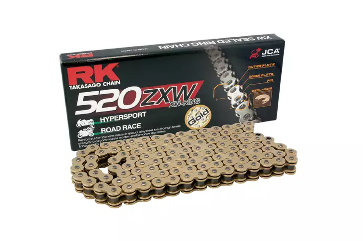 RK GB520ZXW XW-ringskedja +CLF (nitlås.) - MC Kedjor - 282-520331-120 - 1