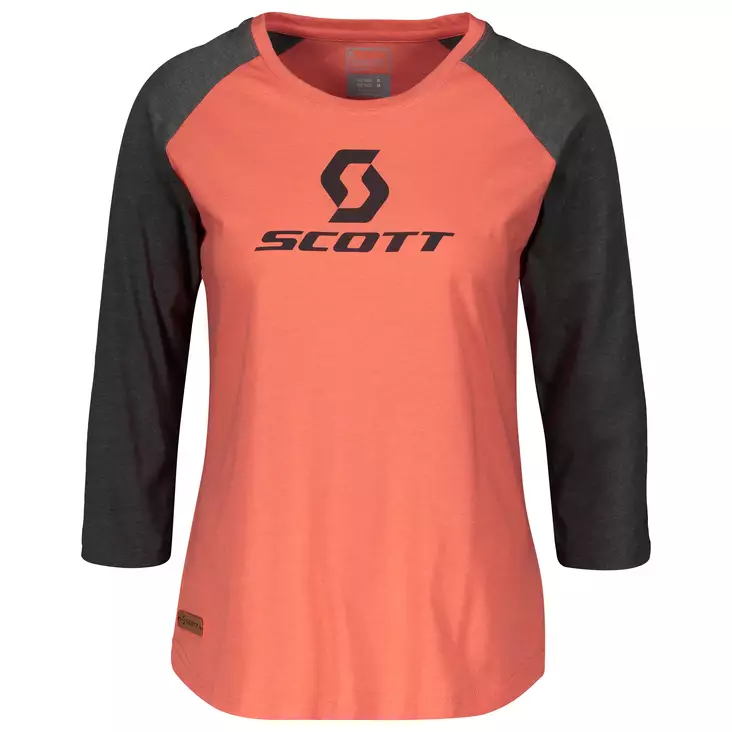 SCOTT Tee W's 10 Icon Raglan camellia pink /mörkgrå - T-tröjor - 625-2040-0 - 1