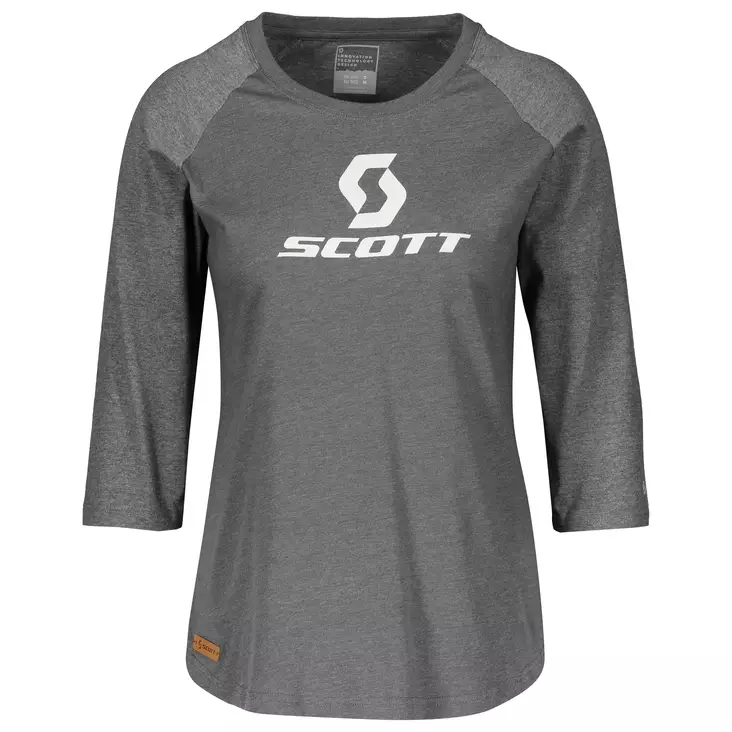SCOTT Tee W's 10 Icon Raglan mörkgrå /grå - T-tröjor - 625-2039-0 - 1