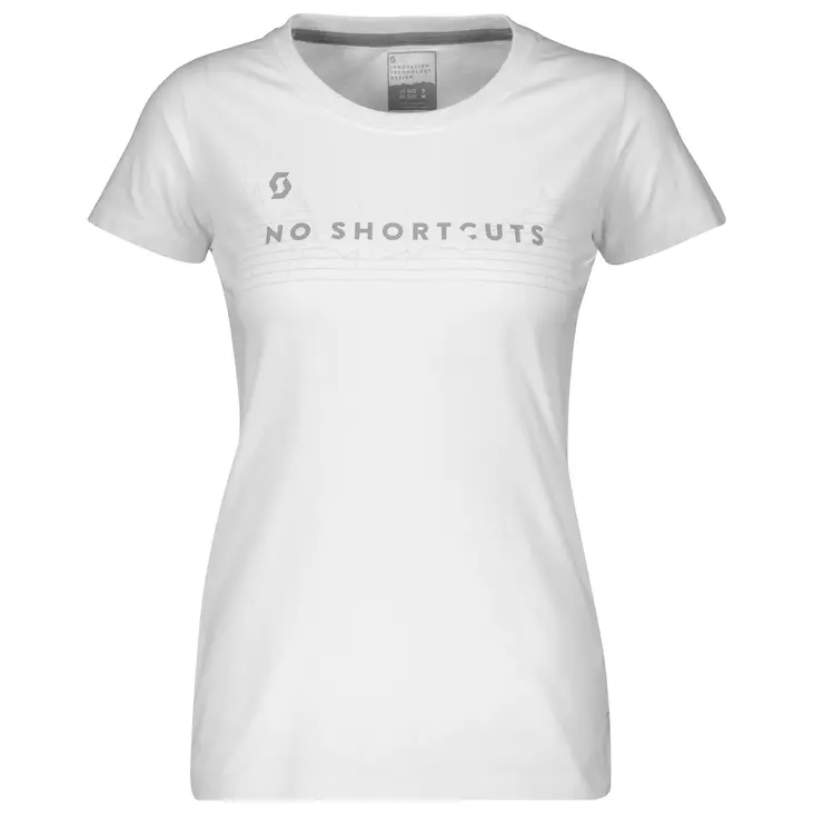 SCOTT Tee W's 10 No Shortcuts vit - T-tröjor - 625-2033-0 - 1