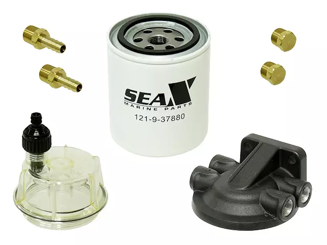 Sea-X, komplett bränslefilter med hållare 1/4 - Bränsletillbehör - 121-9-37880 - 1