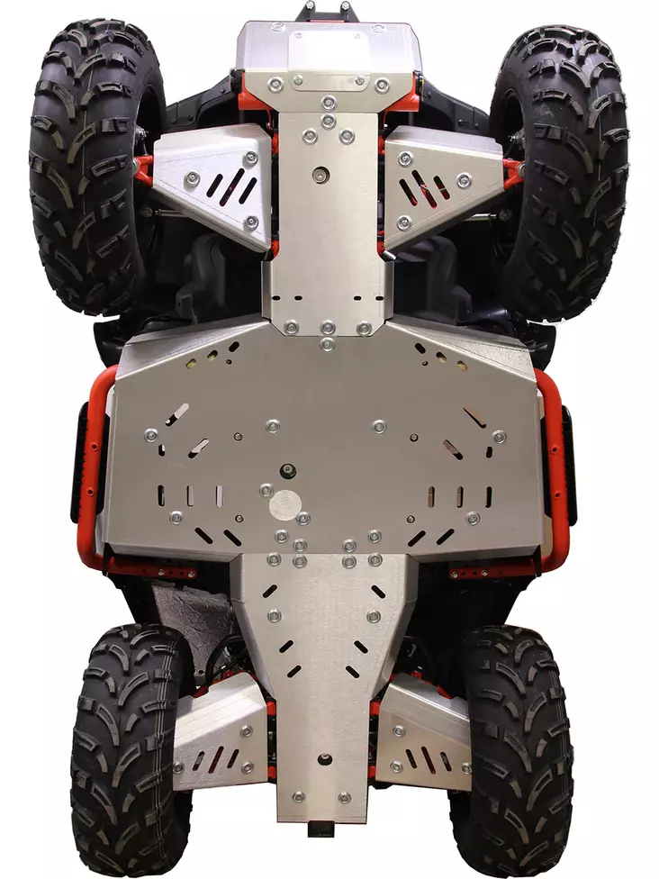 Skid plate full set (aluminium): Segway Snarler AT6 L - ATV aluminium hasplåtar - 0227500 - 1