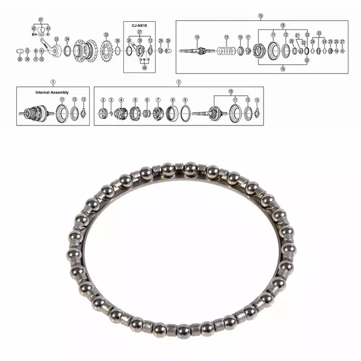 SHIMANO NEXUS 7-V (SG-7C25), Kulring H - Baknav Shimano 7-v - 64220 - 1