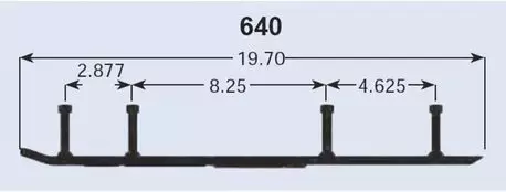 Sno-x Ripper Four Styrstål 4" Hårdmetall Yamaha - Snöskoter styrskenor - 881-4640 - 1