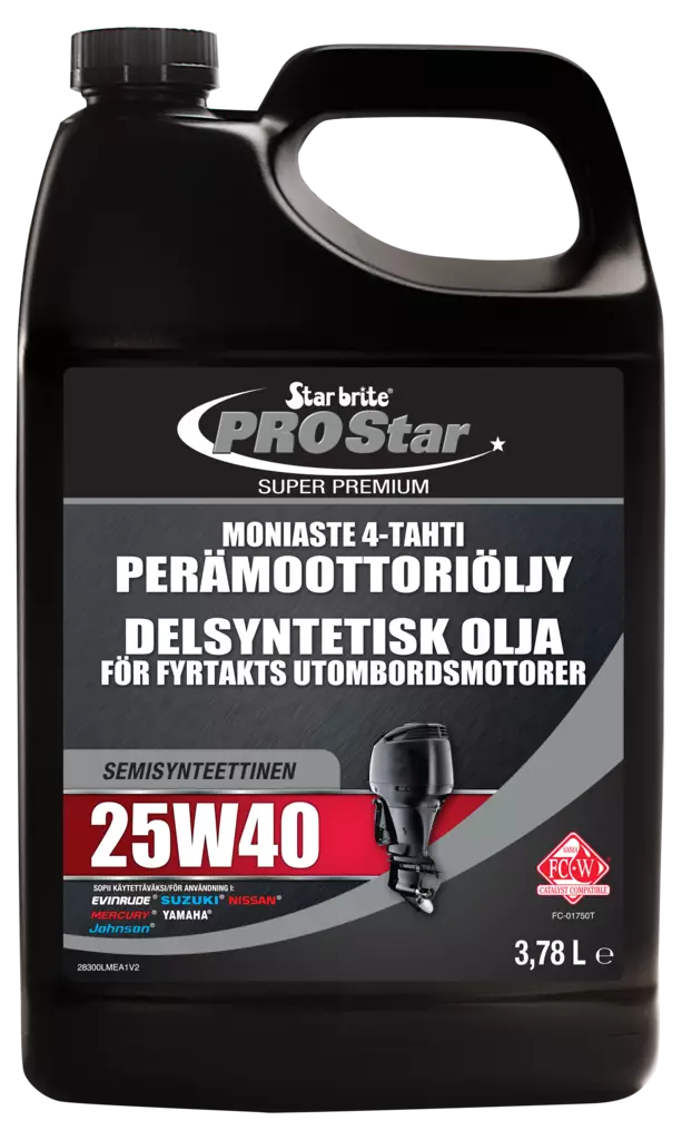 4-taktsolja 25W40 synt. 3,78L - Underhållsprodukter - 136-28300 - 1