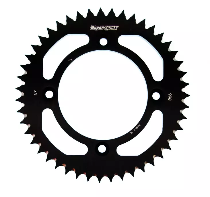 Supersprox Rear Sprocket Alu RAL-998:47 Black - MC Bakdrev - 27-3-998-47-0 - 1