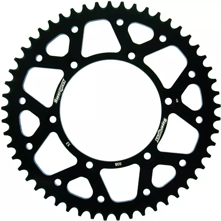 Supersprox Alu Rear sprocket SU RM125/250/450 Black 49 - MC Bakdrev - 27-3-808-49-0 - 1