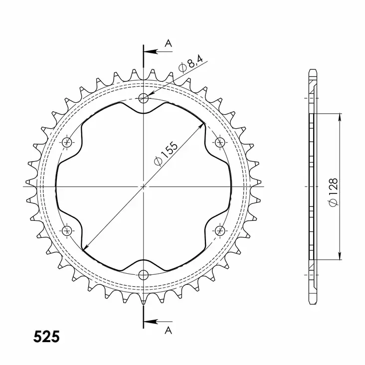Supersprox Rear Sprocket Steel RFE-613:40 - MC Bakdrev - 27-2-613-40 - 1