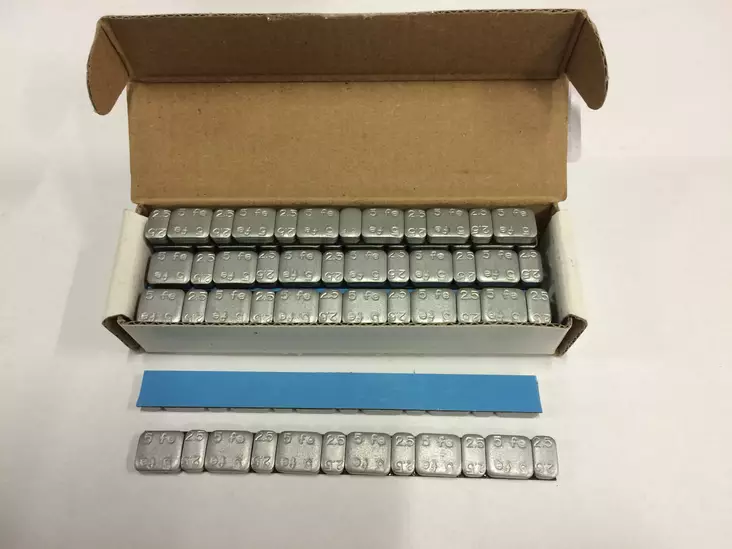 Bal. vikt 6x2.5gr + 6x5gr (15st) Height 5mm Depth.12.2mm (FE) - MC Hjul tillbehör - 34-2702-60 - 1