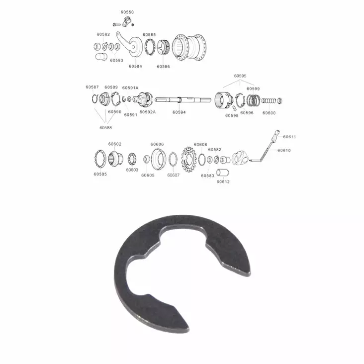 TORPEDO/SRAM 3-V, låsring - Nav övriga delar - 650517002100 - 1