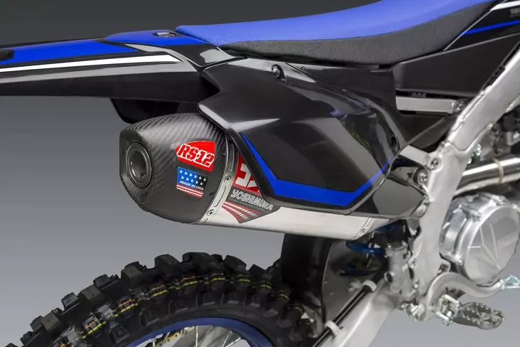 Yoshimura YZ450F 20-21 RS-12 Stainless Full Exhaust, w/ Aluminum Muffler - Motocross 4-takt helsystem - 31-234830S320 - 1