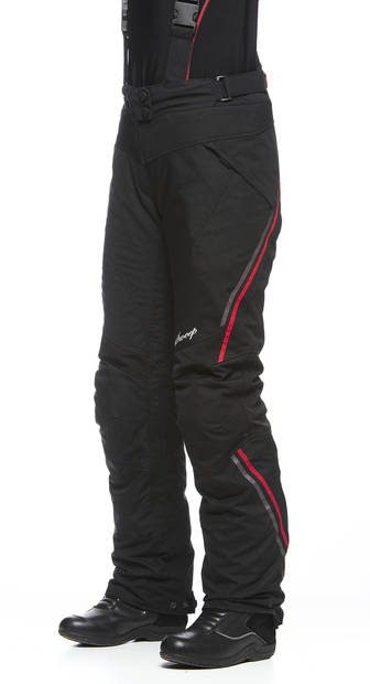 MC byxor Sweep Voyage 2 för damer, vattentäta, svart/röd - MC byxor - TTVOYA2-01 - 1