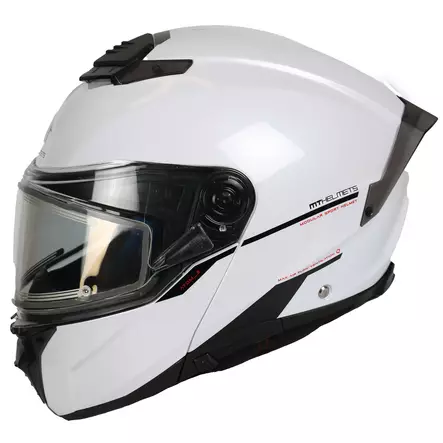 MT Atom 2 SV öppningsbar snöskooter hjälm, vit - Snöskoterhjälmar - W1349000001 - 1