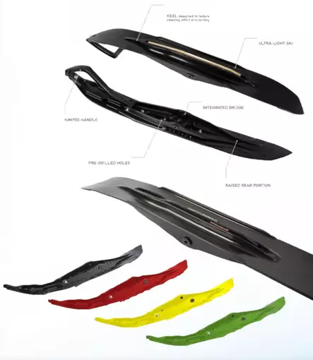 Kimpex skidpar Vit ink. styrstål / monteringssats - Snöskoter skidor - 88-272071 - 1